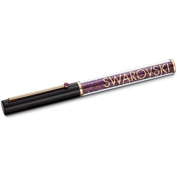Swarovski Crystalline Gloss ballpoint pen Black and purple, Rose gold-tone - Picture 1 of 7